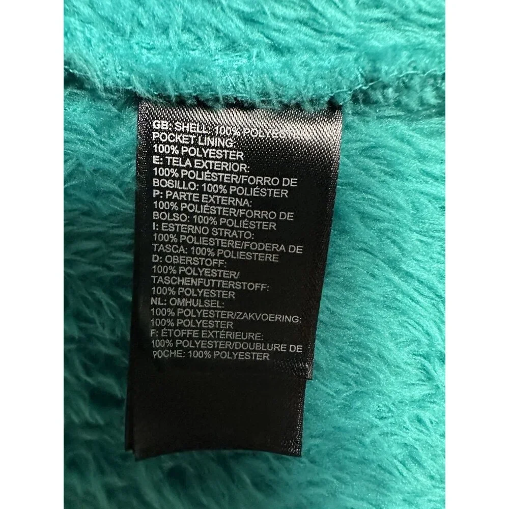 The North Face Jacket Women’s M Osito 2 Teal Blue Fuzzy High Loft Fleece FA15 - Picture 6 of 16